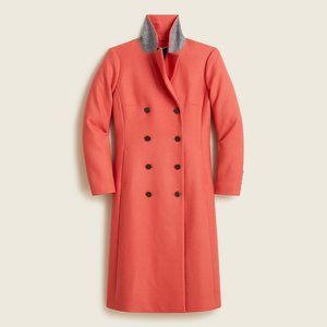 NWT JCREW Double-breasted topcoat in double serge wool BURNISHED BARN